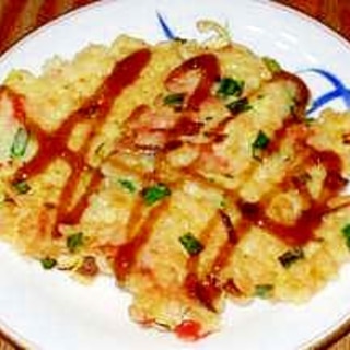 節約レシピ！残りご飯でお好み焼き